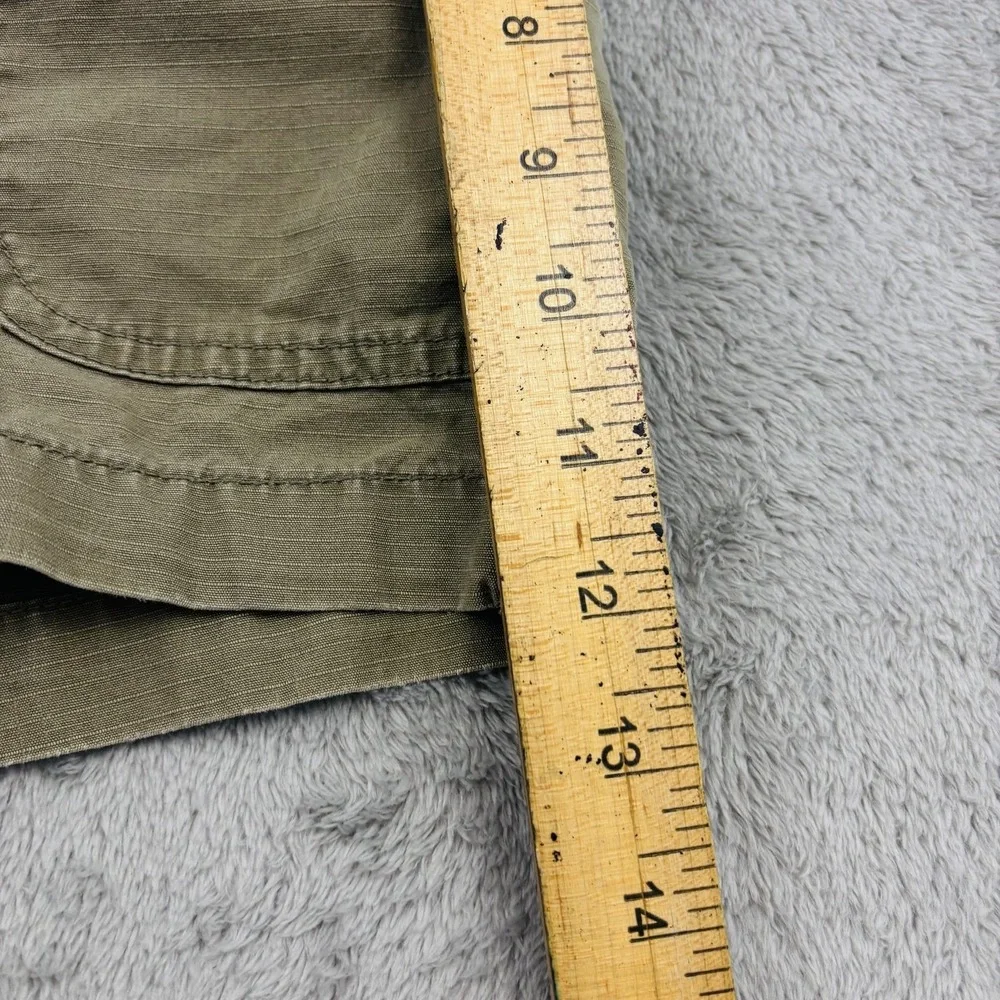 VTG Y2K J Crew Low Fit Shorts Womens 6 Olive Green Cotton Casual Utility Pockets